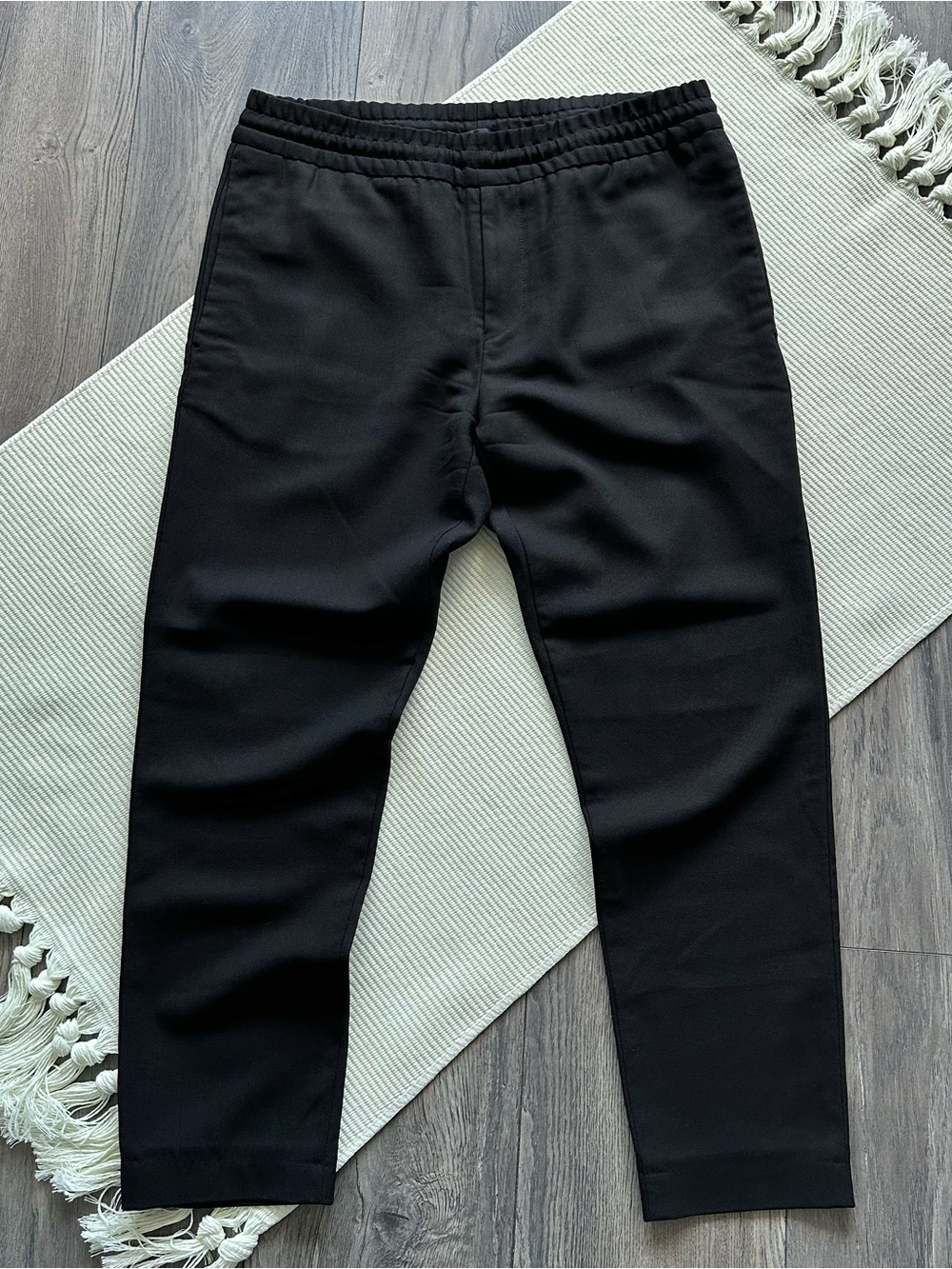 Acne Studios Ryder L Travel Elastic Waist Black Trousers